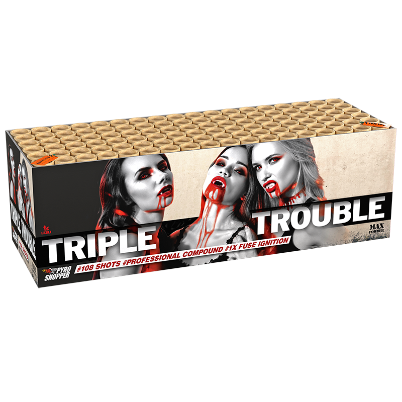 TRIPLE TROUBLE 108 SHOTS CAKEBOX